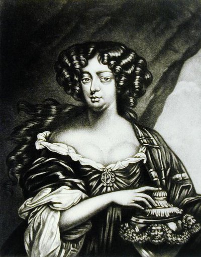 Retrato de Lady Sophia Bulkeley (fl.1688) grabado por Robert Dunkarton (1744-c.1817) de Personajes Ilustres en la Historia Británica (mezzotinta) de Henri Gascard