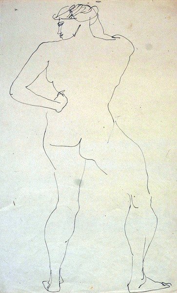 Desnudo Femenino de Espaldas de Henri Gaudier Brzeska