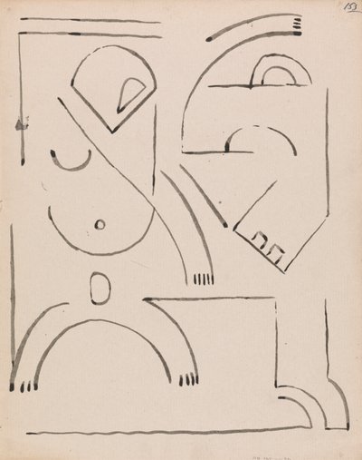Composición de figuras abstractas de Henri Gaudier Brzeska