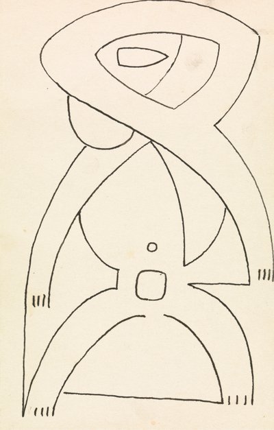 Estudio de figura para un diseño en relieve de Henri Gaudier Brzeska