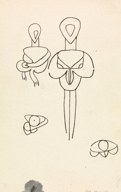 Cuatro estudios para dos figuras de Henri Gaudier Brzeska