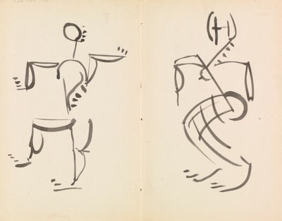 Figuras de baile masculinas y femeninas de Henri Gaudier Brzeska