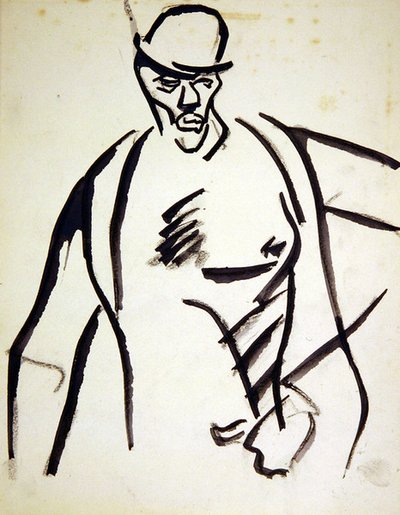 Hombre con sombrero hongo de Henri Gaudier Brzeska