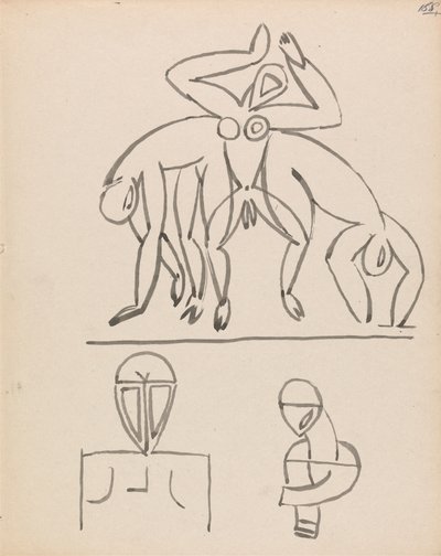 Estudios de nueve cifras de Henri Gaudier Brzeska