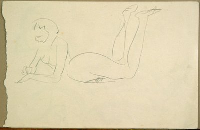 Chica Desnuda Acostada en el Suelo de Henri Gaudier Brzeska