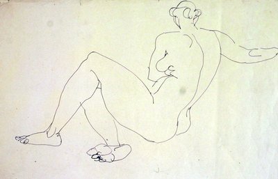 Desnudo Femenino Reclinado de Espaldas de Henri Gaudier Brzeska