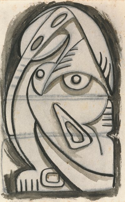 Relieve de figura femenina sentada de Henri Gaudier Brzeska