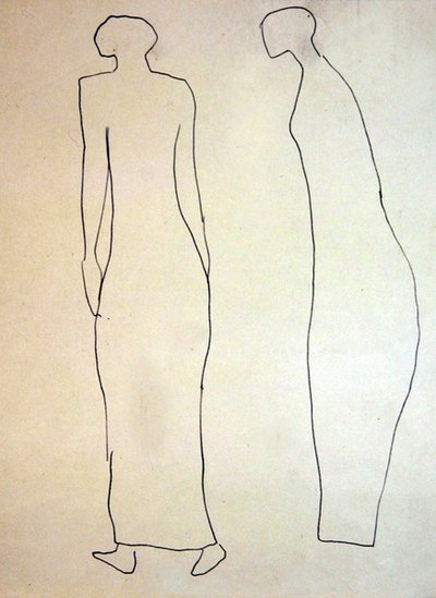 Siluetas (Paseantes) de Henri Gaudier Brzeska