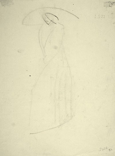 Mujer de Pie con un Gran Sombrero de Henri Gaudier Brzeska