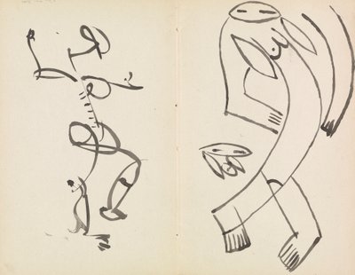 Estudios de dos figuras danzantes de Henri Gaudier Brzeska
