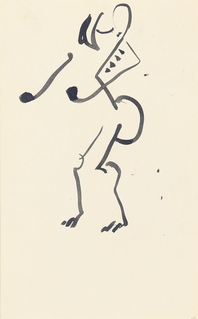 Estudio para "Bailarina de Piedra Roja", 1914 de Henri Gaudier Brzeska