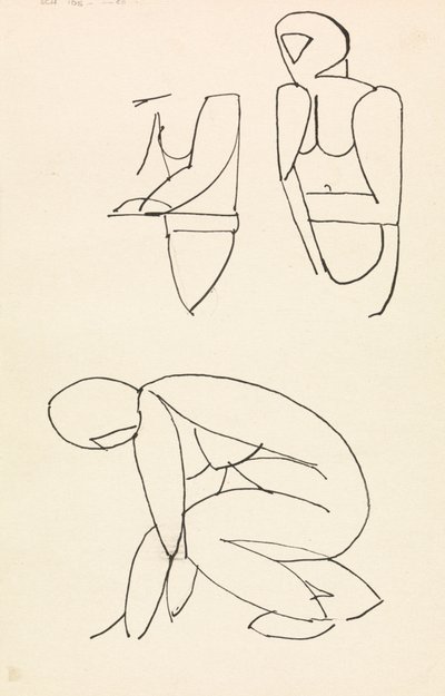 Estudios de tres cifras de Henri Gaudier Brzeska