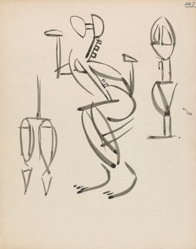 Estudios de tres cifras de Henri Gaudier Brzeska
