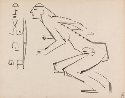 Dos estudios para una escultura de Henri Gaudier Brzeska