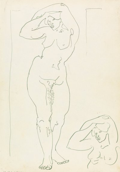 Dos estudios de una figura femenina de Henri Gaudier Brzeska