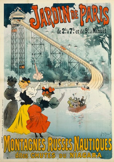 Jardín de París - Montañas Rusas, 1895 de Henri Georges Meunier