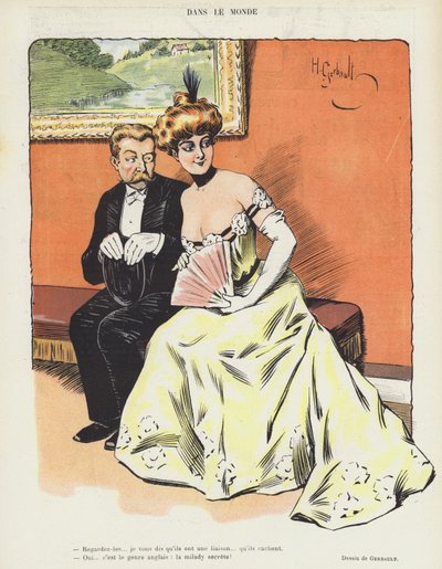 Ilustración para Le Rire (litografía en color) de Henri Gerbault