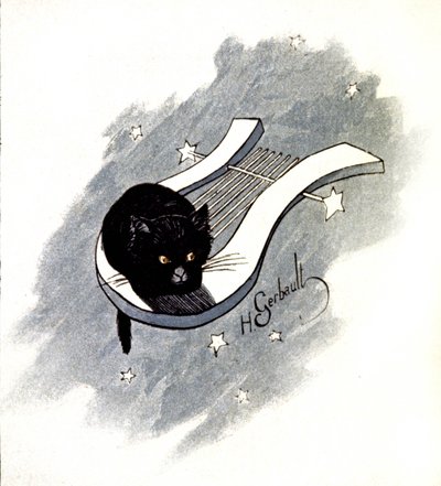 Le Chat Noir, cabaret parisino, c.1900 (ilustración) de Henri Gerbault