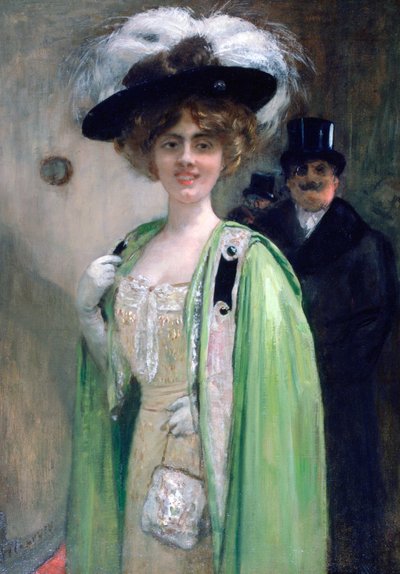 Una pareja llegando a un evento, c1872-1929 de Henri Gervex