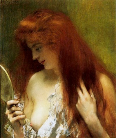 Chica con cabello rojo de Henri Gervex