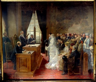 El matrimonio civil de Mathurin Moreau en el Ayuntamiento de París en 1881 de Henri Gervex