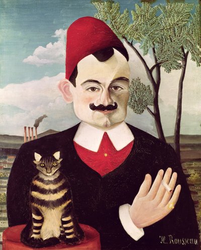 Retrato de Pierre Loti (1850-1923) c.1891 de Henri J.F. Rousseau