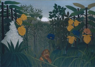 El festín del león, c.1907 de Henri J.F. Rousseau