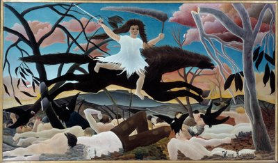 La guerra o la cabalgata de la discordia. Pintura de Henri Le Douanier Rousseau (1844-1910) 1894. París, museo de Orsay de Henri J.F. Rousseau