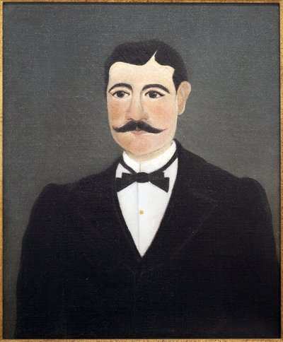 Retrato de Frumence Biche en ropa de civil (mariscal de logis). Pintura de Henri Rousseau (1844-1910), conocido como el Aduanero, finales del siglo XIX-principios del siglo XX, arte francés, Museo Internacional de Arte Naïf, Niza (Francia). de Henri J.F. Rousseau