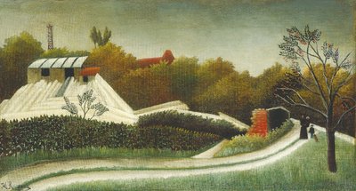 Aserradero, afueras de París, c.1893-95 (óleo sobre lienzo) de Henri J.F. (1844 1910) Rousseau