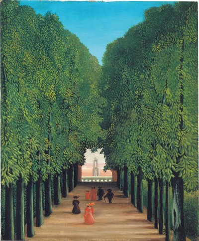 La avenida del parque de Saint Cloud, c.1908 (óleo sobre lienzo) de Henri Rousseau