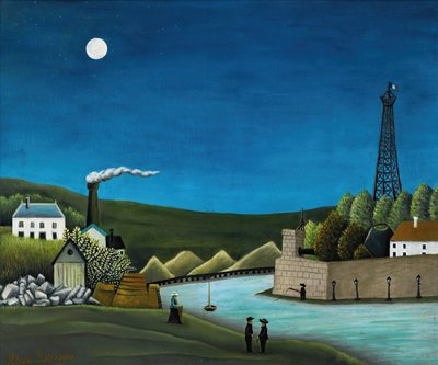 El Sena en Suresnes, c.1911 (óleo sobre lienzo) de Henri Rousseau