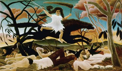 La guerra o la cabalgata de la discordia de Henri J.F. Rousseau