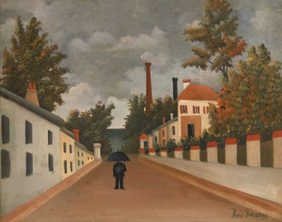 Las afueras de París, c.1910 (óleo sobre lienzo) de Henri Rousseau