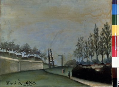 Vista de Vanves. Pintura de Henri Rousseau llamada Douanier Rousseau (1844-1910) de Henri J.F. Rousseau