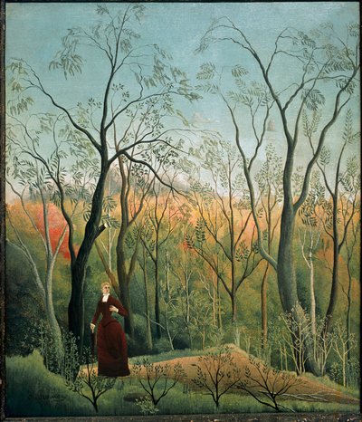 Paseo en el bosque de Henri J.F. Rousseau