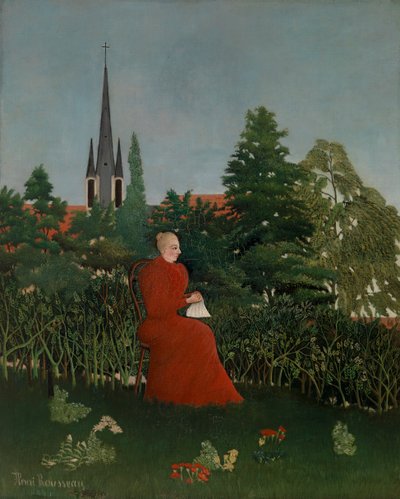 Mujer en un paisaje de Henri J.F. 1844 1910 Rousseau