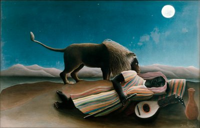 La gitana dormida (detalle) de Henri J.F. Rousseau