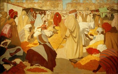 H. Evenepoel, Mercado de naranjas en Blidah de Henri Jacques Edouard Evenepoel
