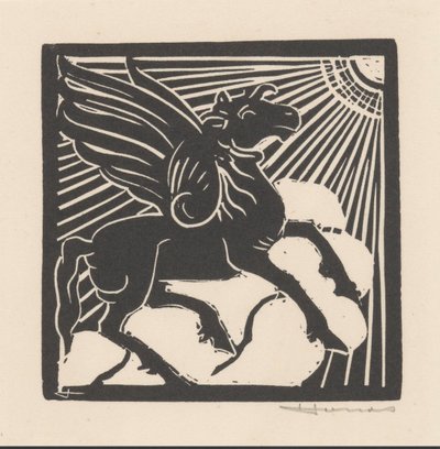 Caballo alado de Henri Jonas (signed by artist)