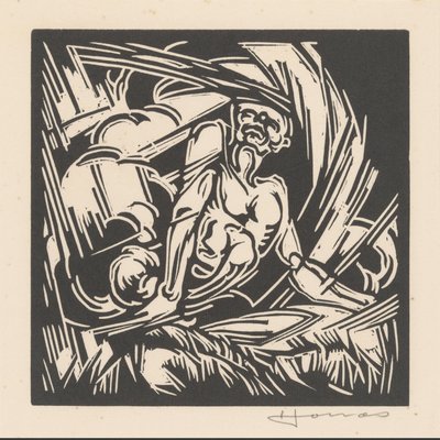 Personificación del viento de Henri Jonas (signed by artist)