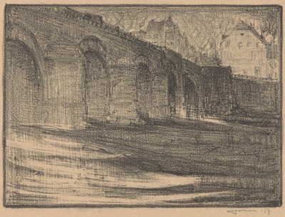 Puente de San Servacio sobre el río Maas en Maastricht de Henri Jonas (signed by artist)