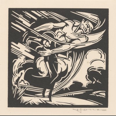 La mujer y el viento de Henri Jonas (signed by artist)