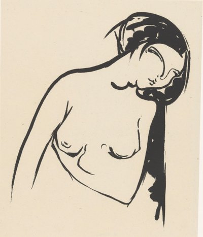 Mujer desnuda tocándose el pecho de Henri Jonas
