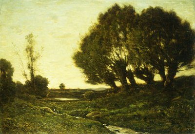 Un paisaje boscoso con un arroyo, 1903 de Henri Joseph Harpignies