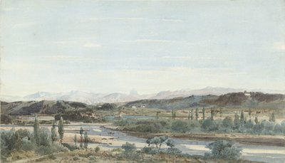 Paisaje con un valle fluvial en el sur de Francia de Henri Joseph Harpignies