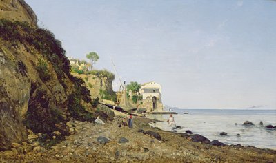 Paisaje marino en Sorrento, 1859 de Henri Joseph Harpignies