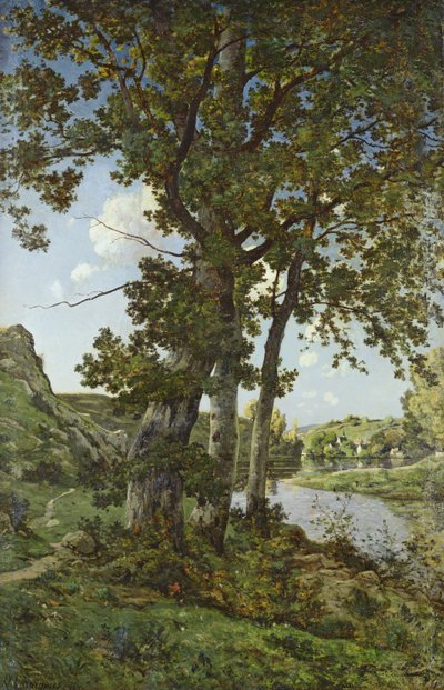 Los robles de Chateau-Renard, 1875 de Henri Joseph Harpignies