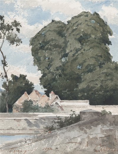 Vista desde las Murallas en Chartres de Henri Joseph Harpignies