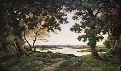 Paisaje boscoso con un río arenoso, 1882 de Henri Joseph Harpignies